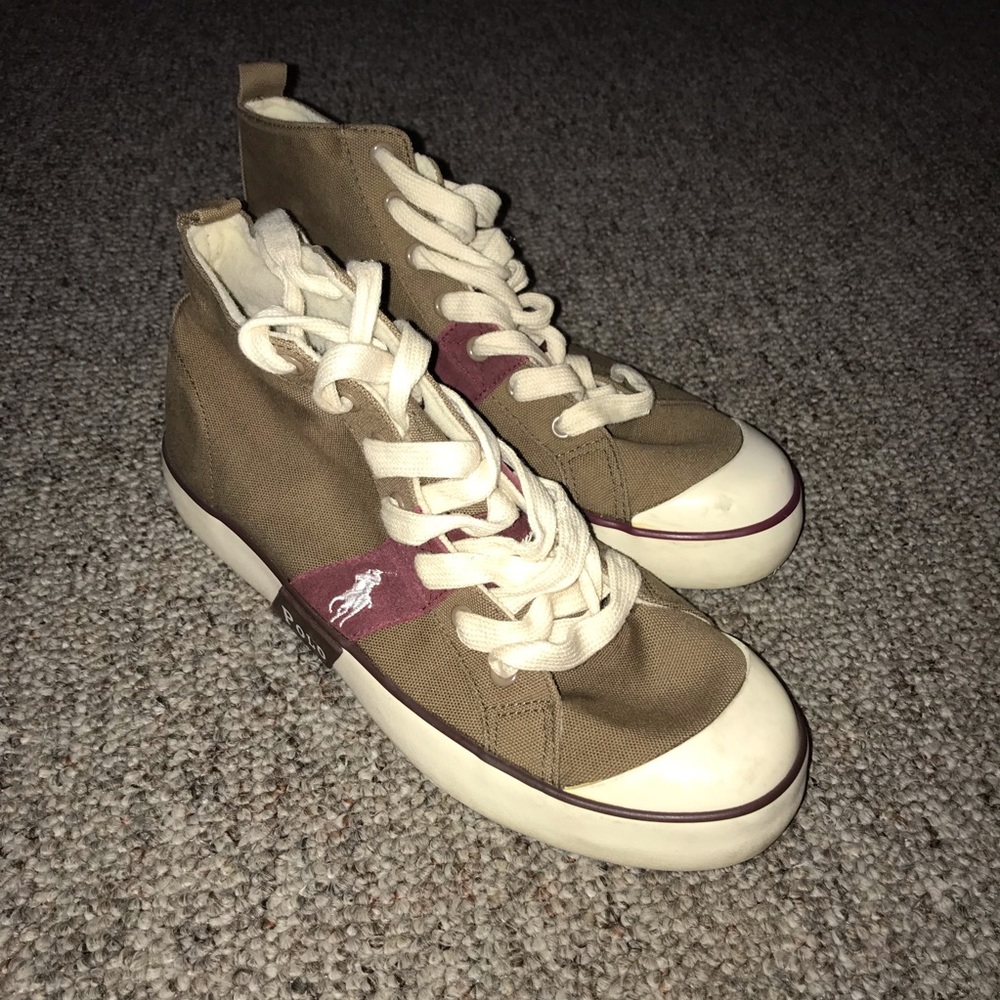 polo hightop canvas sneakers